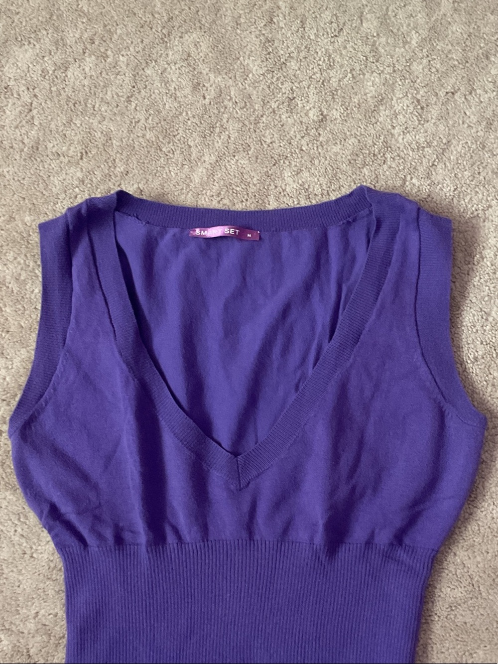 Mid waist cinched sweater vest - Picture 3 of 4